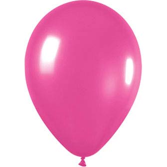 Party Balloons Metallic Fuchsia
